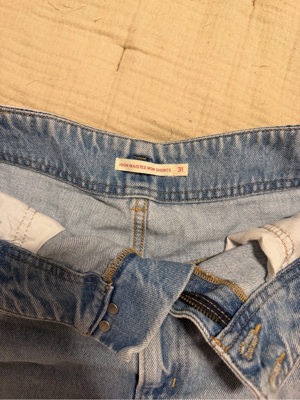 Levi's Light Blue High Rise Mom Jeans